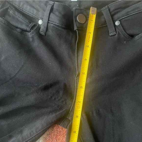 Paige Womens 27 Jeans Skyline Skinny Black Pants Slim Career Work Stretch Denim - Picture 7 of 11